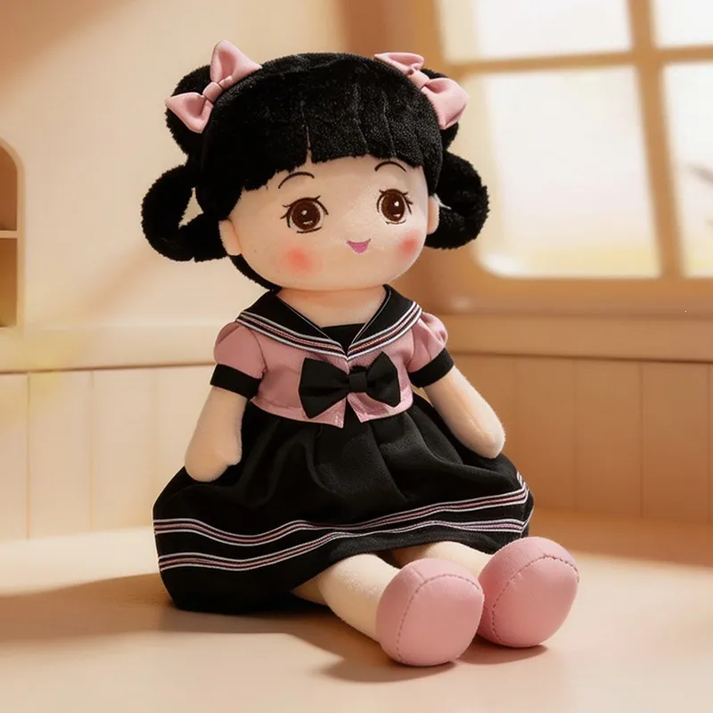 Academy Style Girl Plush Doll Soft Stuffed Toy Sailor Suit School Uniform Kawaii Girl Doll For Kids Birthday Gift
