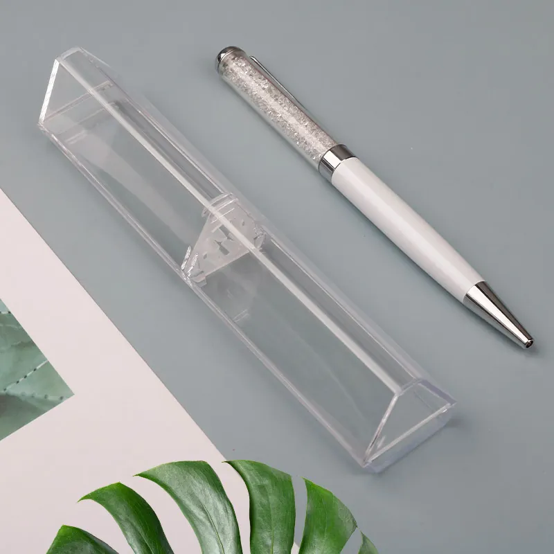 Astuccio in Plastica Trasparente Triangolare Portatile Custodia Singola per Studenti Ufficio Organizer da Scrivania Minimalista