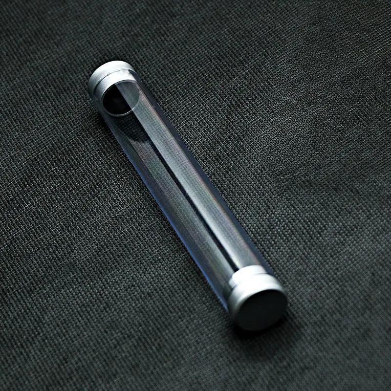 Modern Transparent Cylindrical Plastic Storage Tube Organizer Case For Tweezers Pen And Small Tools With Protective Caps