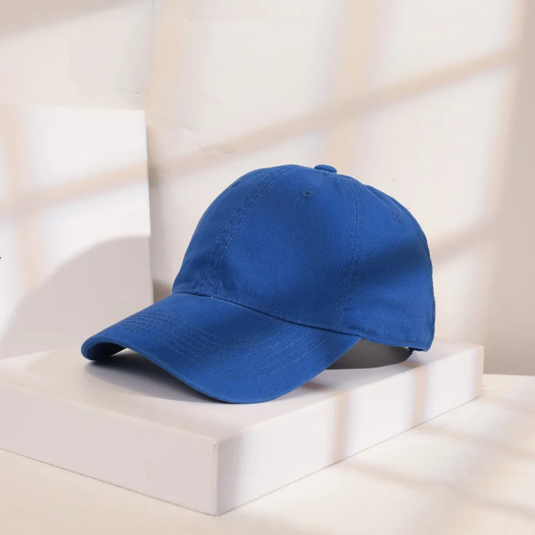 Unisex Reiner Baumwolle Unstrukturierte Baseballkappe Lässig Einfarbig Gebogene Krempe Verstellbarer Sonnenhut Outdoor Mode Sport Hut