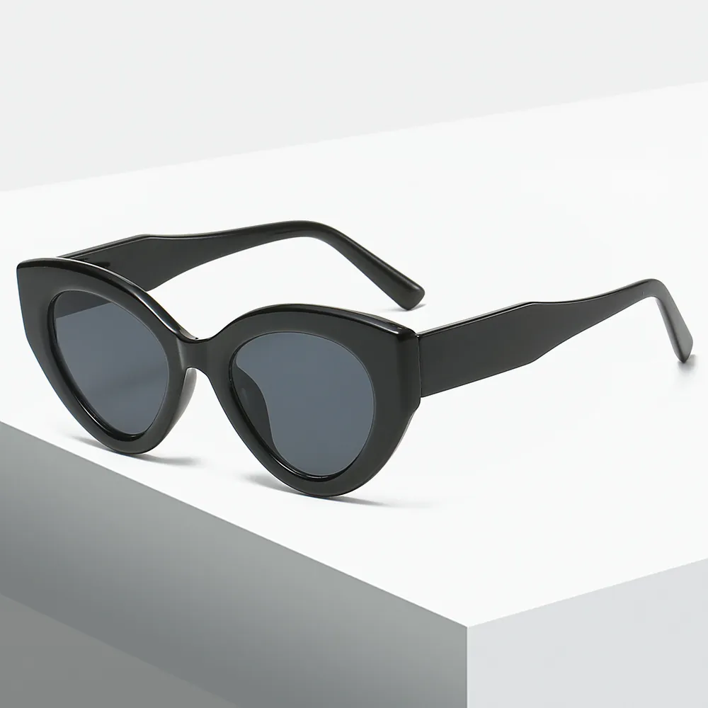 Trendy Cat Eye Sunglasses for Women Retro Concave Frame UV400 Polarized Jelly Color Fashion Eyewear Jelly Brown Pink Tortoise Black Sunglasses