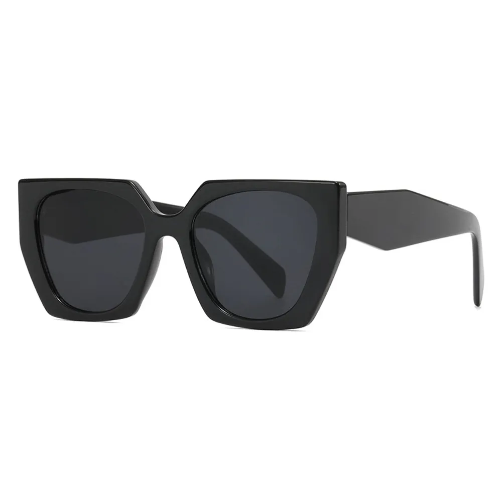 Luxurious Geometric Square Cat Eye Sunglasses For Women Men PC Frame UV400 Protection Retro Designer Fashion Eyewear