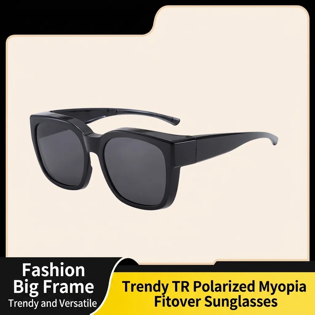 TR90 Polarized Over-glasses Sunglasses For Prescription Wearers Men Women Fashion Large Frame Driving Cycling Sports Sunglasses