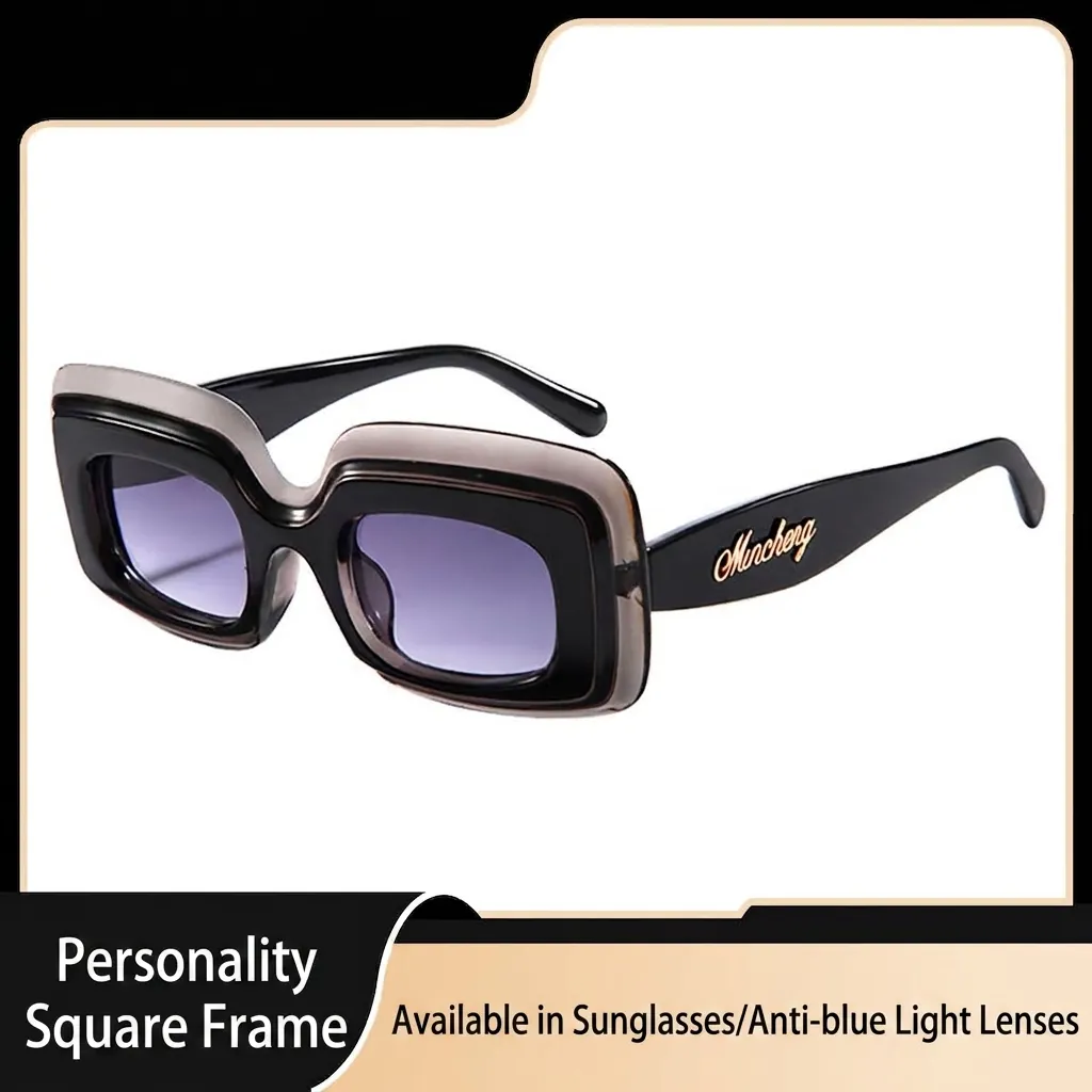 Retro Square Sunglasses For Women Men Y2K Dopamine Style PC Frame TAC Lens UV400 Protection Fashion Outdoor Eyewear