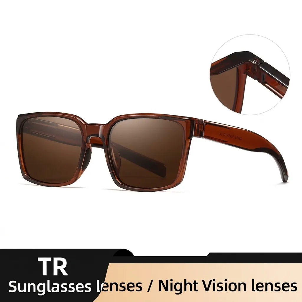 TR90 Sporty Polarized Sunglasses UV400 Protection Large Square Frame Cycling Outdoor Beach Fashion Coated Sun Glasses For Men Women