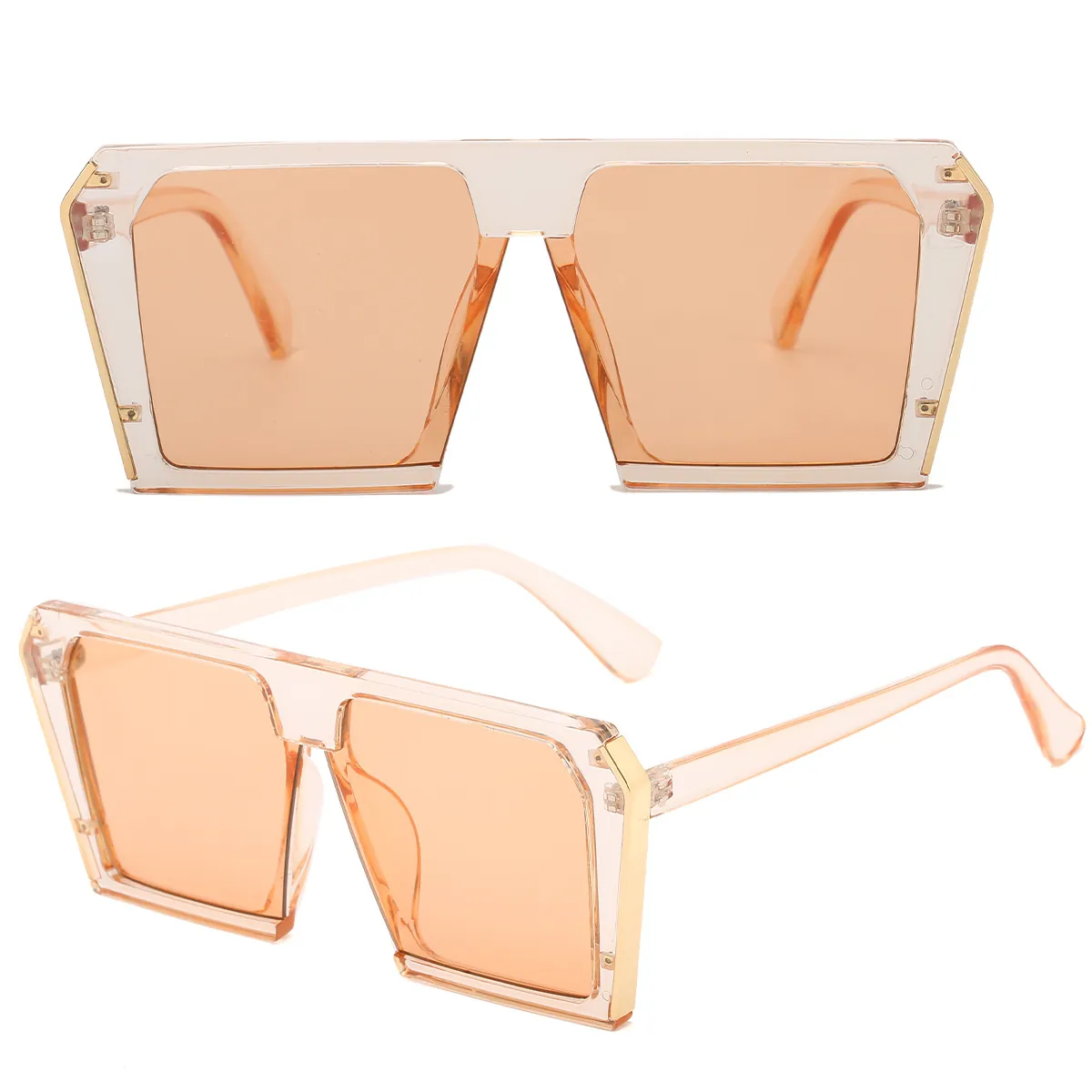 Kinder Quadratische Übergroße Sonnenbrille UV400 Schutz Kunststoff Metall Rahmen PC Linse Mode Brille Für Jungen Mädchen 9-12 Jahre