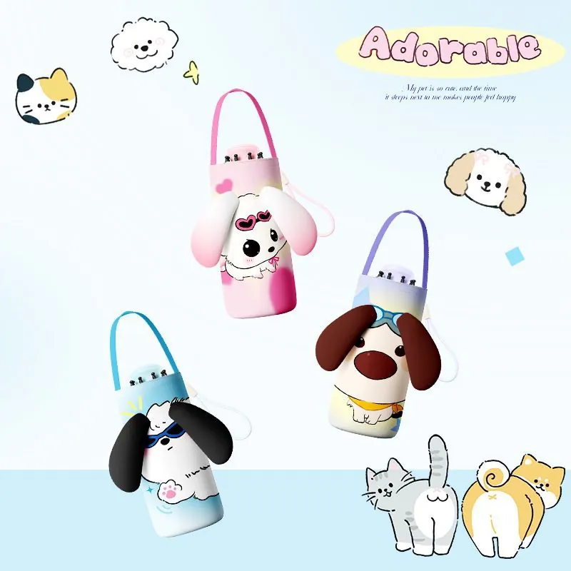 Mini Capsule Five-Fold Sun Umbrella UV Protection Black Glue Coating Portable Folding Rain Parasol Cartoon Pet Design For Women