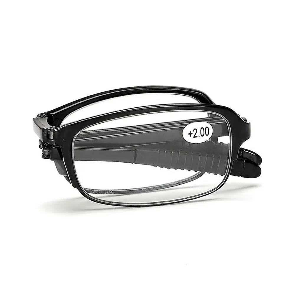 Ultraleichte Faltbare Lesebrille Für Ältere Männer Frauen Tragbare Rechteckige PC Rahmen Harzlinse Altersweitsichtigkeit Lesebrille