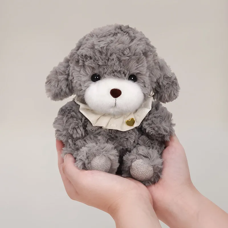 Adorable Plush Dog Toy Soft Teddy Puppy Stuffed Animal Doll For Girls Kids Cute Doggy Room Decor Polyester PP Cotton Filling