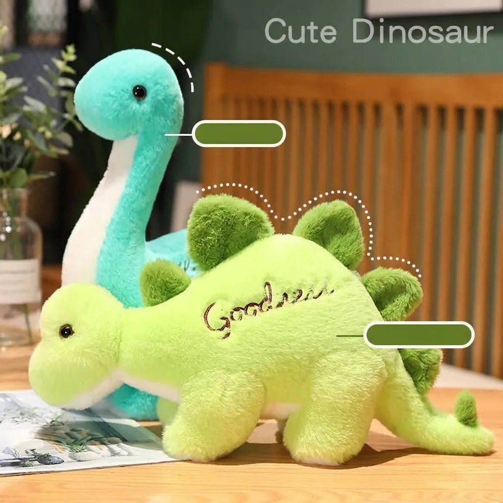 Lindo Dinosaurio de Peluche de Dibujos Animados Tiranosaurio Triceratops Estegosaurio Suave Animal de Peluche Regalo de Cumpleaños para Niños
