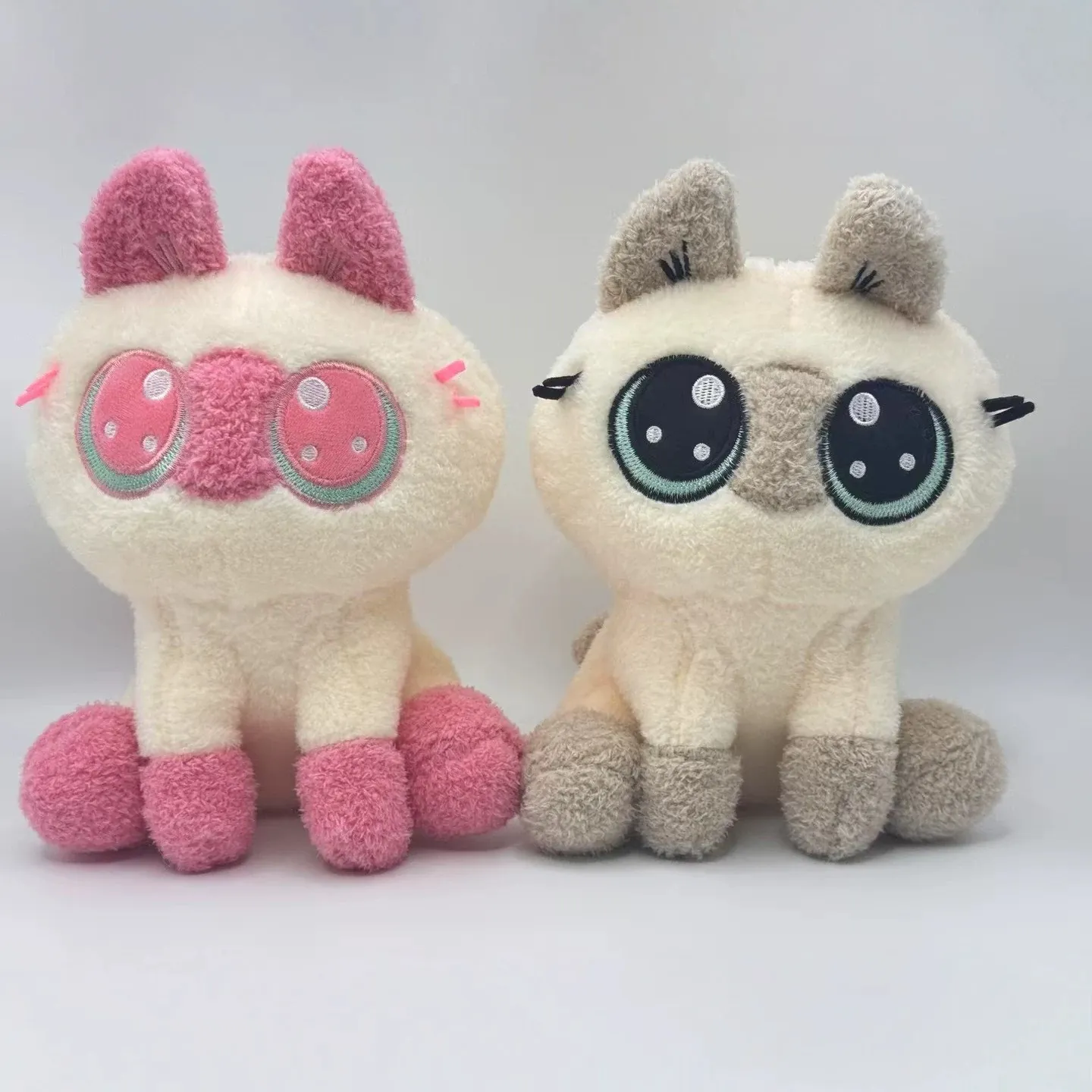 Cute Cartoon Sitting Cat Plush Toy Big Eyes Stuffed Animal Soft Kitten Doll For Girls Kids Birthday Gift Home Decor