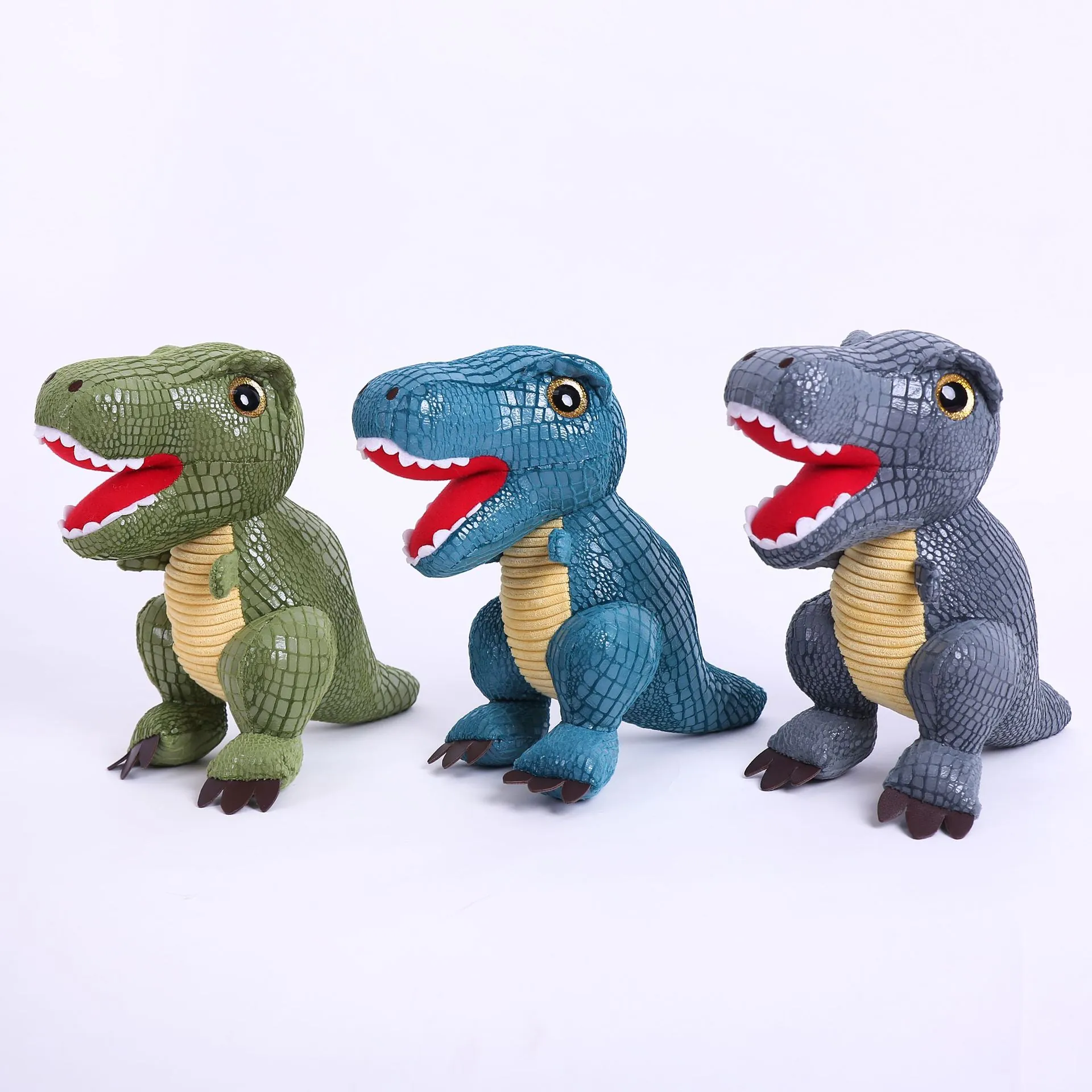 Peluche di Tirannosauro Rex Dinosauro Peluche Morbido Poliestere Imbottito in Cotone PP Bambola di Cartone Animato Carino Regalo di Compleanno per Bambini