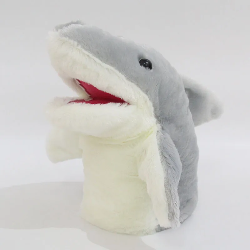 Cute Shark Hand Puppet Plush Toy Soft Interactive Shark Puppet For Kids Role Play Storytelling Animal Stuffed Toy Birthday Gift