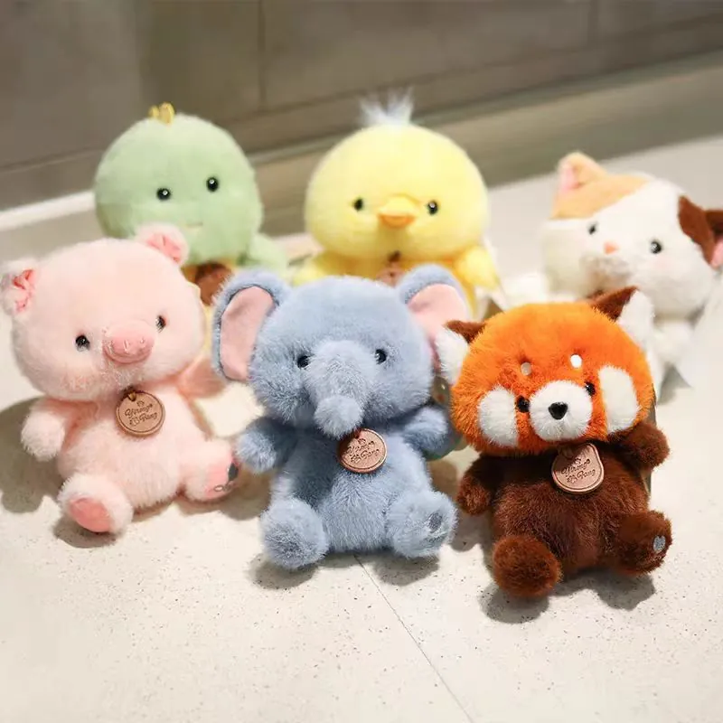 Cute 18cm Animal Plush Toy Soft Short Plush Stuffed Doll Elephant Panda Penguin Soothing Table Companion Toy For Kids Gift