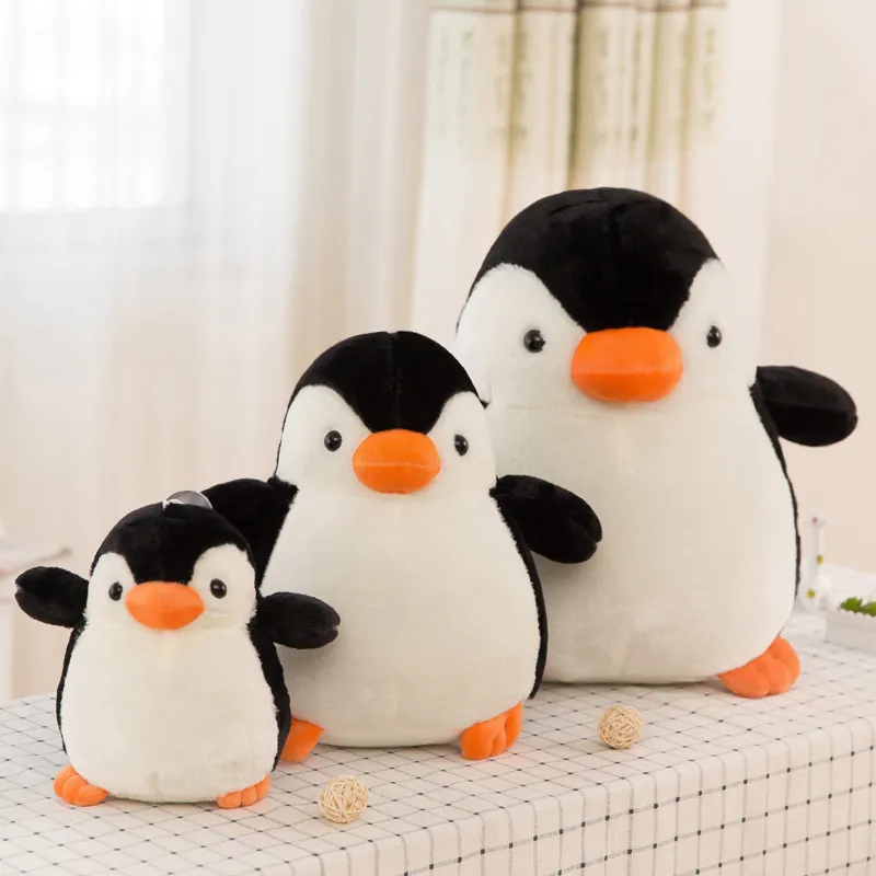 Niedliches Pinguin Plüschtier Weich Langhaar Plüsch Stofftier Puppe Für Kinder Geschenk Home Decoration Schwarz Weiß