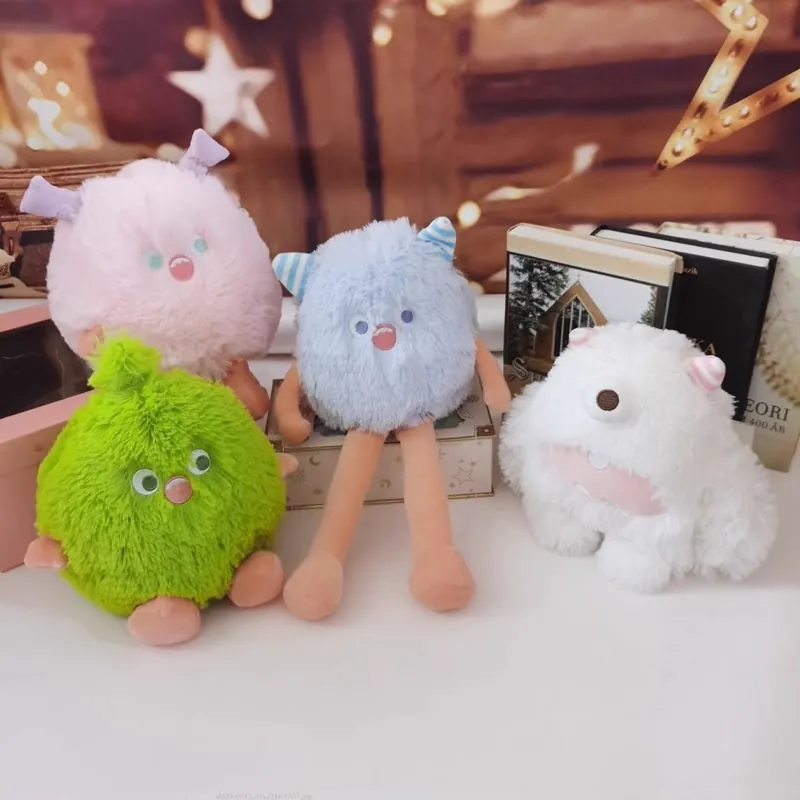 Longhair Little Monster Plush Toy Soft Stuffed Animal Doll For Kids Girls Birthday Gift Kawaii Home Decoration Stuffed Monster Doll