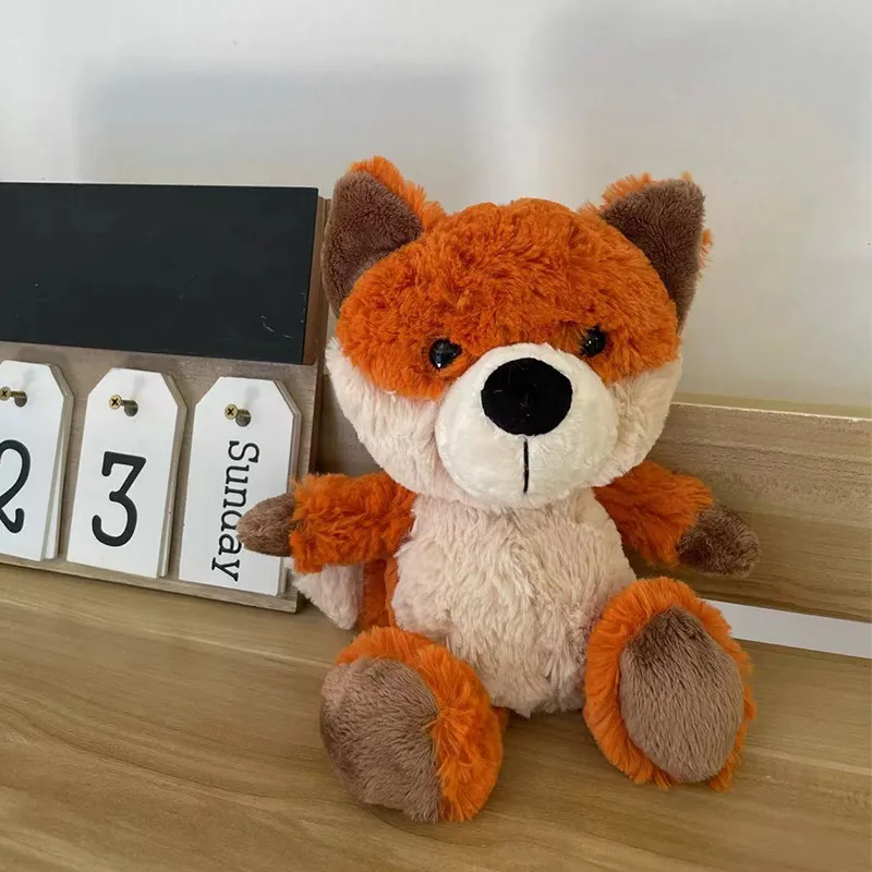 Cute Forest Animal Orange Fox Plush Toy Soft Stuffed Animal 公仔 Sofa Pillow Home Decor Birthday Gift For Kids Boys Girls