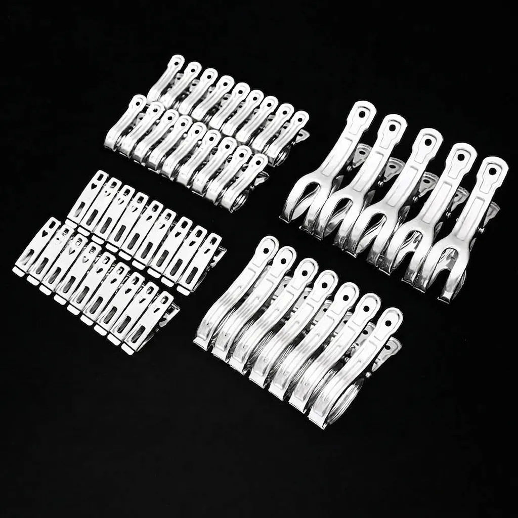 Edelstahl Wäscheklammern Schwere Metall Wäscheklammern Winddichte Bettdeckenklammern Mehrzweck Utility Clips Für Home Trocknen