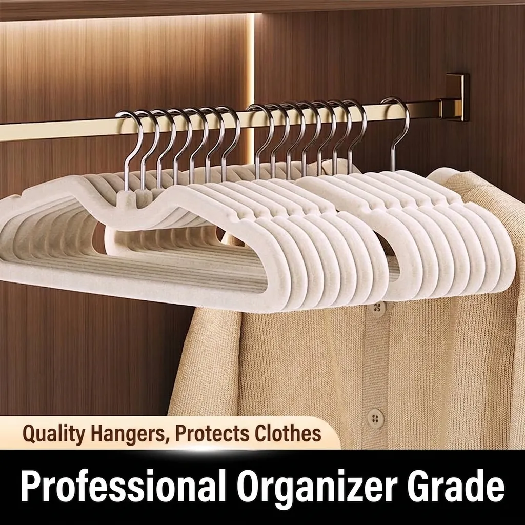 Rutschfeste Beflockung Kleiderbügel Kurzer Hals Platzsparende Samtbügel Für Zuhause Kleiderschrank Organisation Professionelle Organizer Wahl