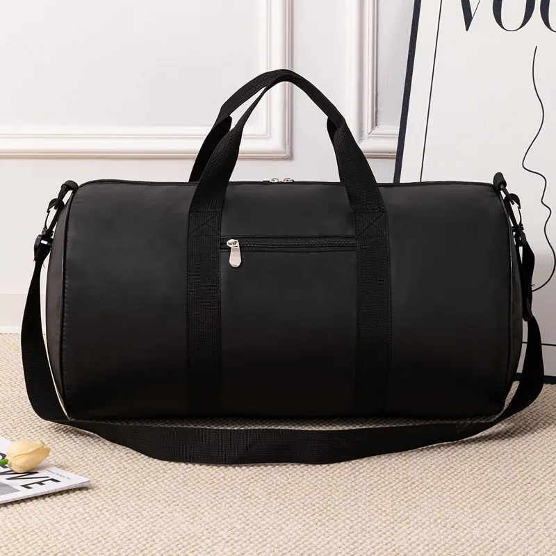 Large Capacity Waterproof Polyester Travel Duffel Bag Multi-functional Sports Gym Bag For Yoga Dance Outdoor Fitness Luggage Storage Bag Black