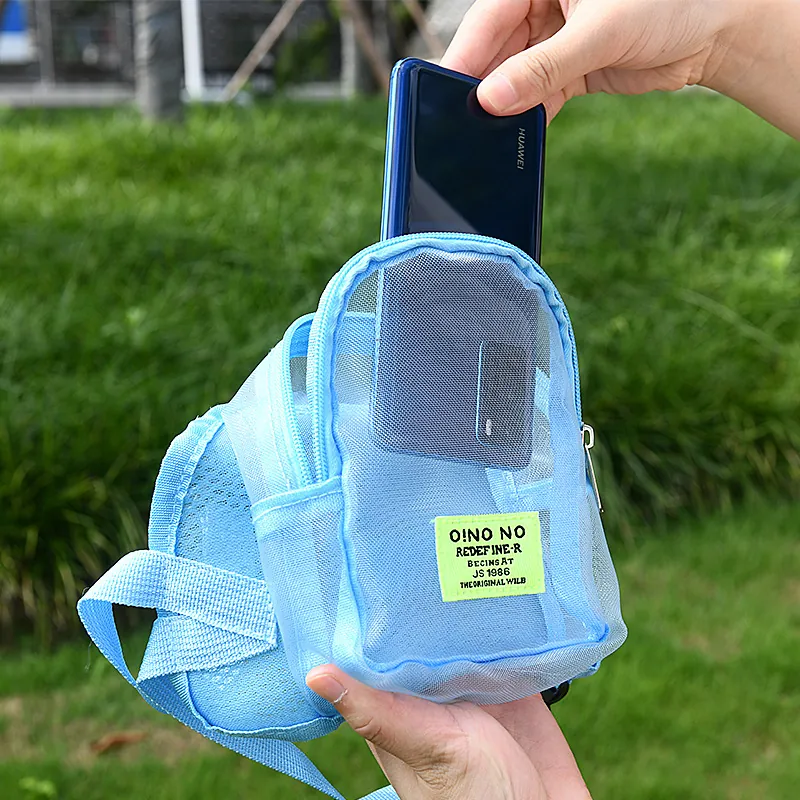 Breathable Polyester Mesh Pet Dog Backpack Adjustable Harness Small Dog Outdoor Portable Storage Bag For Teddy Dogs