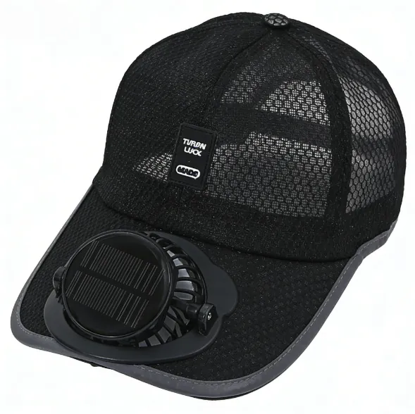 Adult Summer Solar Powered Fan Hat Breathable Mesh Baseball Cap Sun Protection Outdoor Adjustable Cooling Hat For Men Women