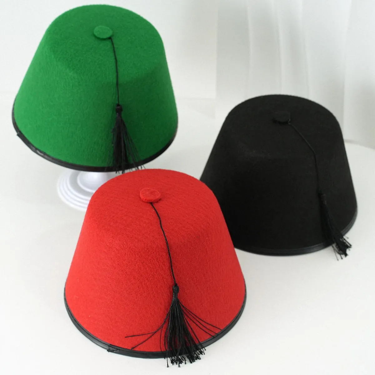 Gorro Fez Unisex Con Borla Estilo Turco Vintage Gorro De Fiesta Fieltro Liso Tocado Para Festival Regalo De Novedad