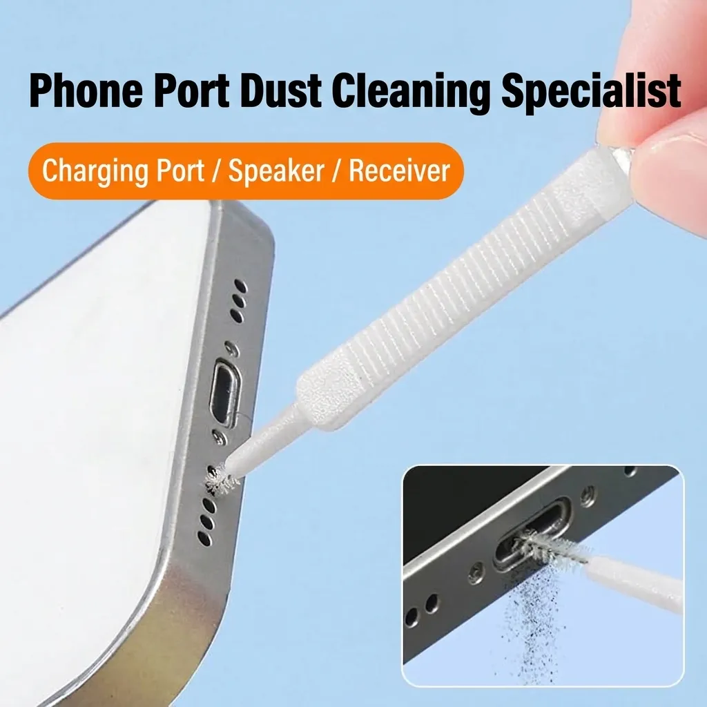 Mobile Phone Port Cleaning Brush Multi-Functional Micro Dust Removal Tool For Charging Port Speaker Earphone Hole Small Gap Cleaner Plastic Nylon Brush