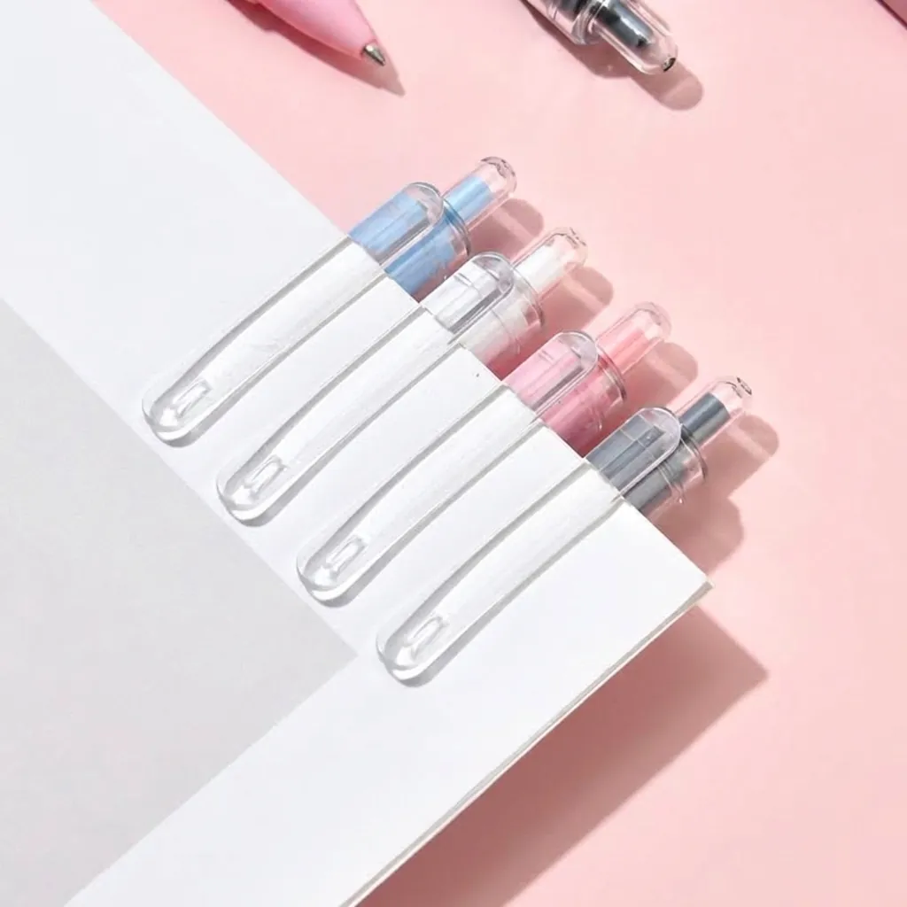 Morandi Color Retractable Gel Pen Set ST Needle Tip Quick Dry Black Ink Smooth Writing Minimalist Office Students Stationery
