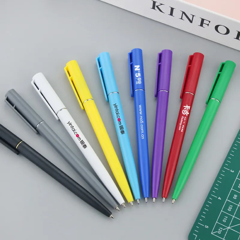 Twist Ballpoint Pen Business Office Writing Pen Plastic ABS Matte Texture Promotional Advertising Pen For Hotel Conference Gift