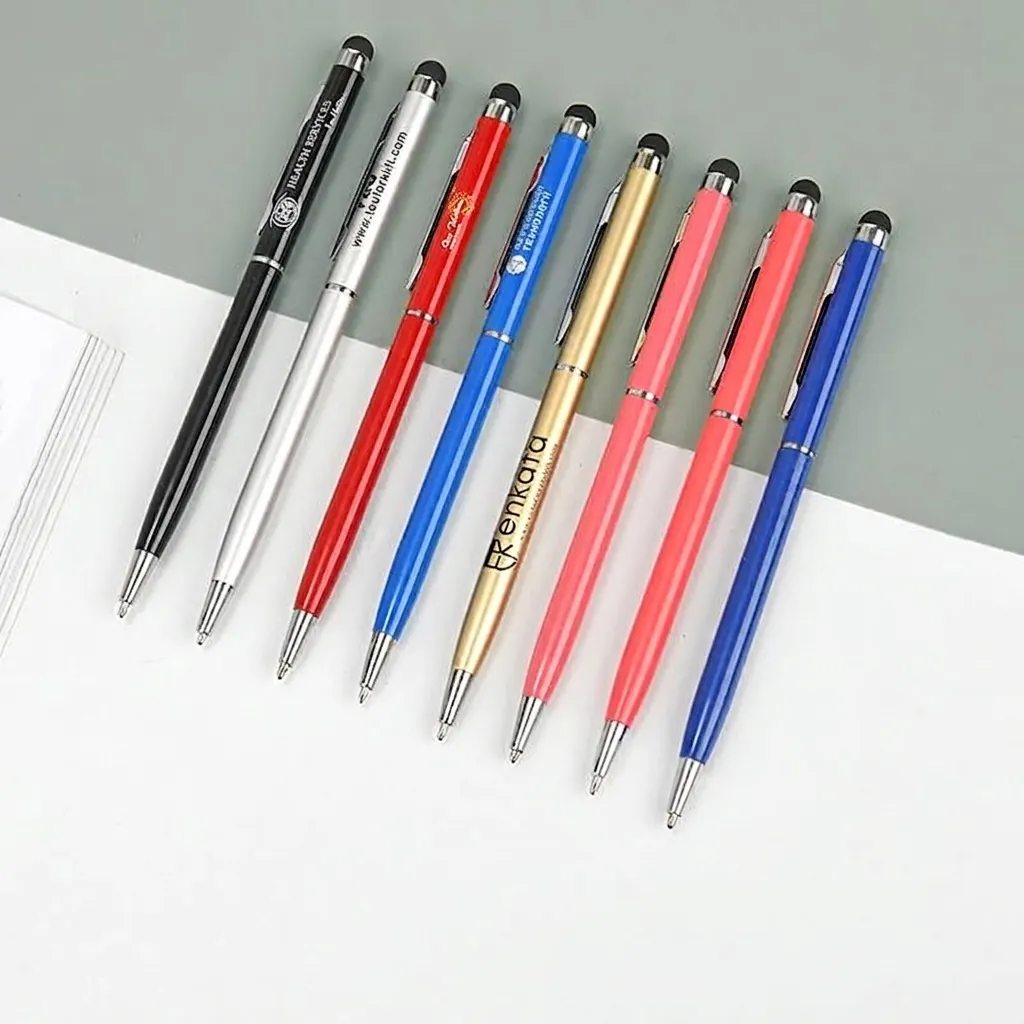 Professional Business Metal Ballpoint Pen With Stylus Tip Capacitive Touch Screen Pen Smooth Writing Office Stationery