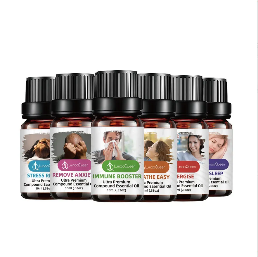 LurnaoQueen Compound Essential Oil For Aromatherapy Stress Relief Sleep Aid Anxiety Removal Pure Natural Plant Extract Body Skin Care