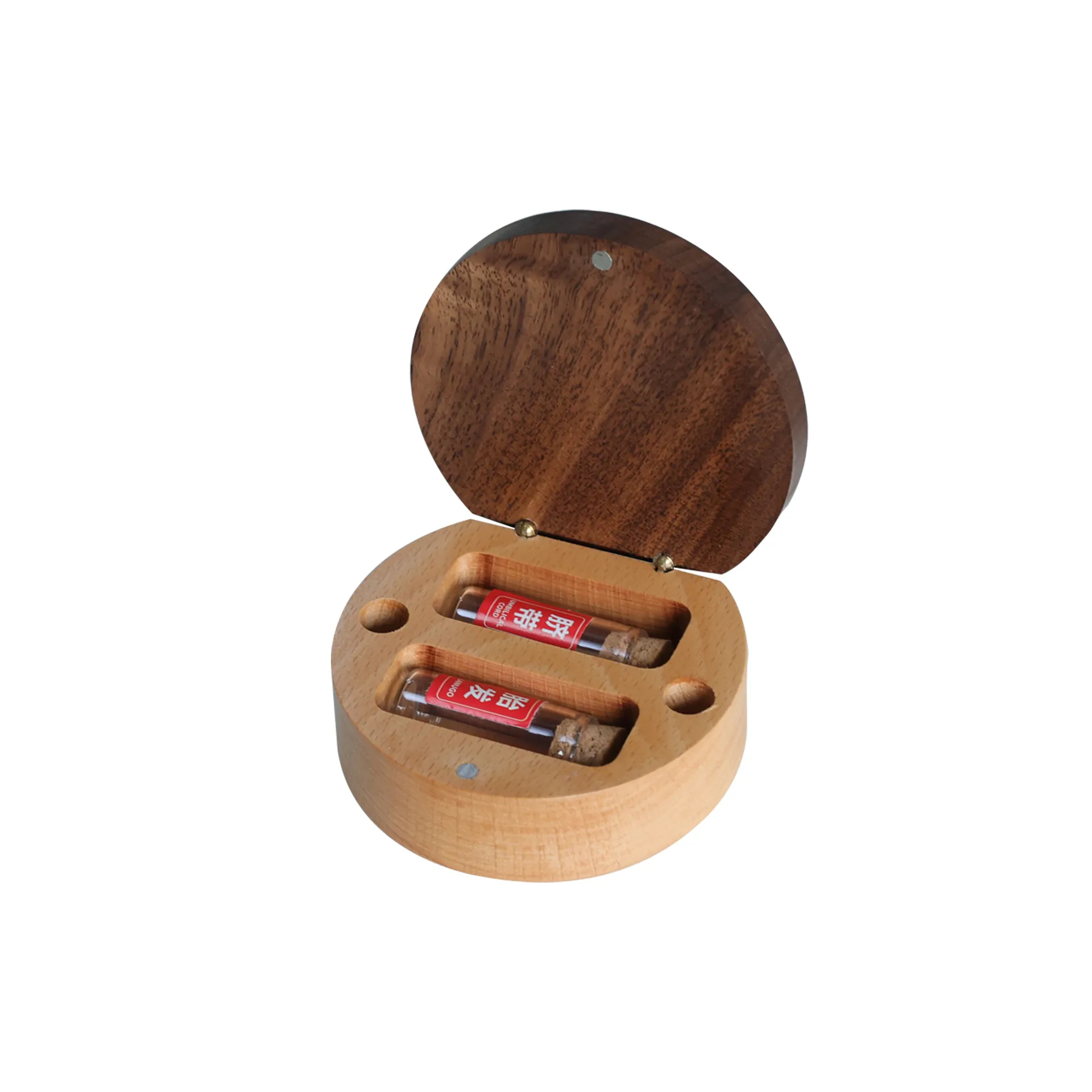 Solid Beech Walnut Wood Baby Keepsake Box For Fetal Hair And Umbilical Cord Storage Box Creative Children Memorial Gift Box