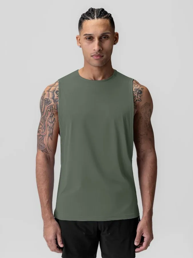Débardeur de Sport Homme Muscle Séchage Rapide Mesh Respirant Fitness Entraînement Basketball Vest Couleur Unie Top Sans Manches