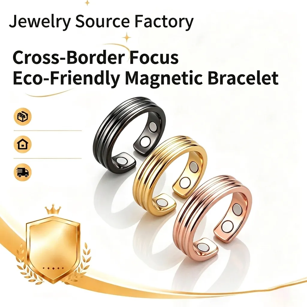 Anillo de Magnetoterapia de Aleación de Zinc Retro Hombre Mujer Diseño Roscado Abierto Ajustable Anillo de Dedo de Salud Joyería Magnética Geométrica