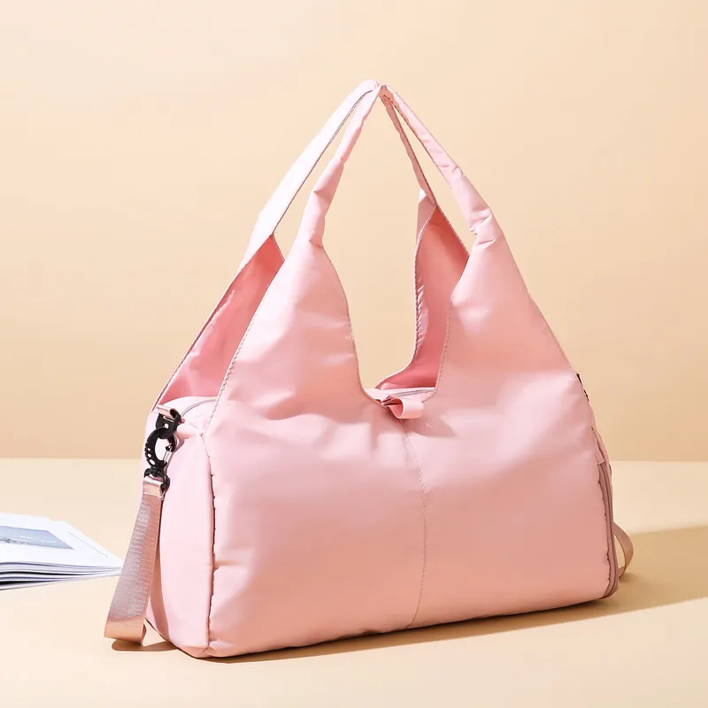 Damen Sporttasche Mit Großem Fassungsvermögen Wasserdichtes Oxford-Gewebe Reisetasche Mit Separatem Schuhfach Yoga Fitness Schwimmhandtasche