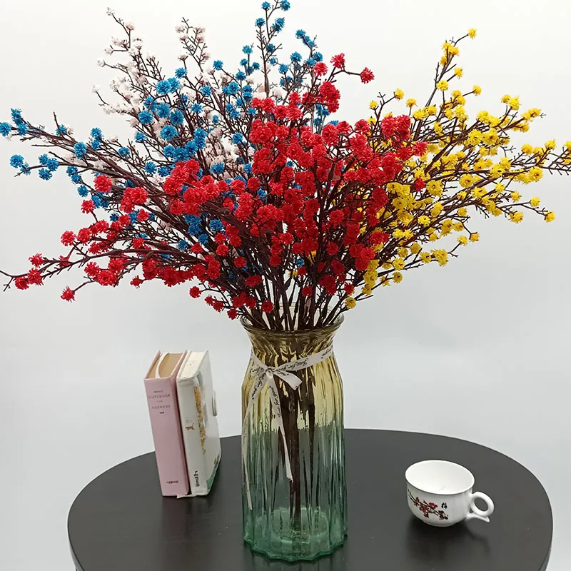 Künstliches Gipskraut Babys Breath Kunststoff Blumen Faux Floraler Strauß Für Zuhause Hotel Hochzeit Dekor Täglicher Blumenschmuck