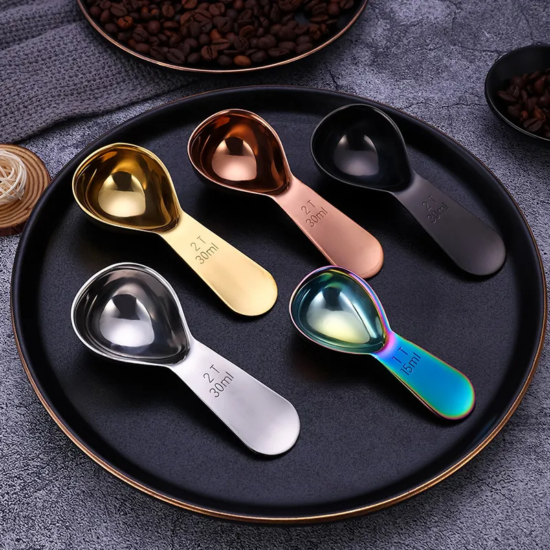 Cuchara Medidora de Acero Inoxidable 304 Cuchara para Granos de Café Engrosada para Cocina Herramienta de Medición Precisa Acabado Espejo