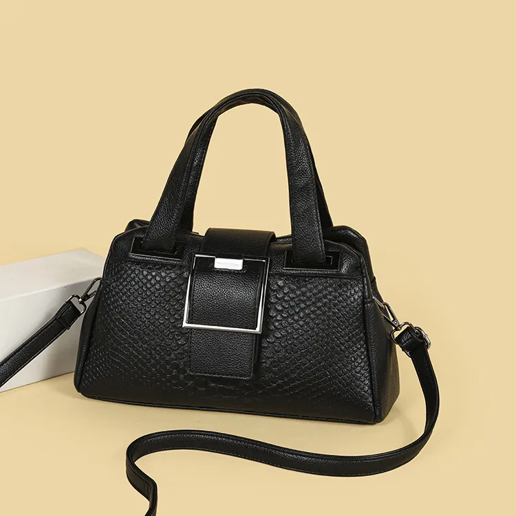 Damen Geprägte PU Leder Tragetasche Große Kapazität Handtasche Elegante Schultertasche Für Mütter Täglich Vielseitig Lässige Business Mode Tasche