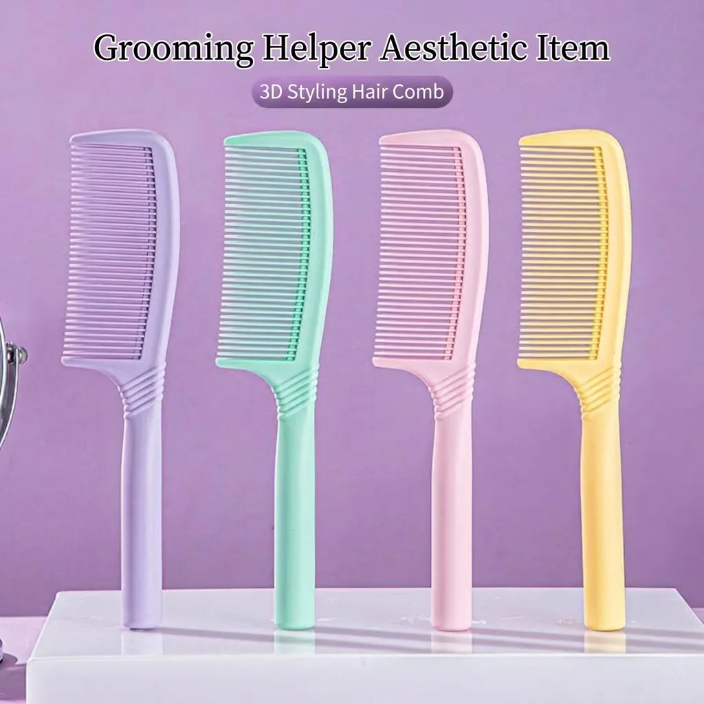 Cepillo de Pelo de Pie Color Macaron Peine de Masaje Desenredante Herramienta de Cuidado del Cabello Mujer Plástico