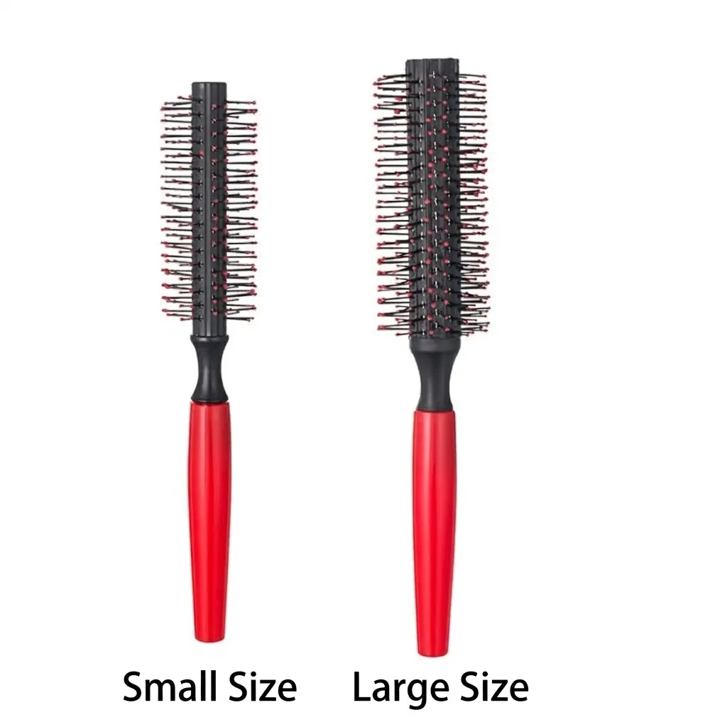 Plastic Round Hair Brush Rolling Comb For Inner Buckle Styling Blow Drying Massage Curling Brush With Ergonomic Handle Women Hair Tool