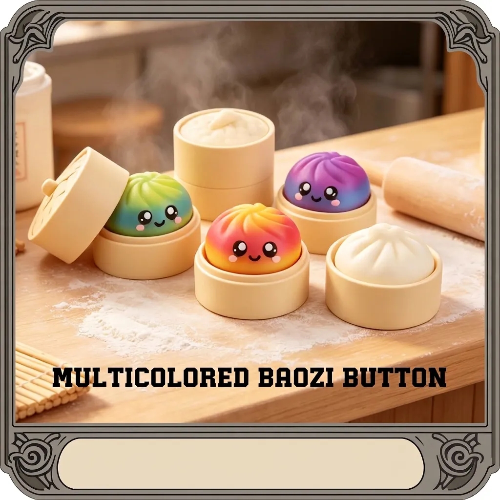 Τρισδιάστατο Εκτυπωμένο Ψωμάκι Baozi Παιχνίδι Fidget Για Ανακούφιση Από Το Στρες Μηχανικό Κουμπί Διακόσμηση Γραφείου Με Βάση Ατμομάγειρα PLA