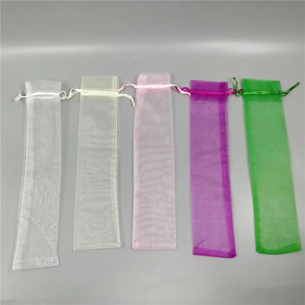 Bolsa de Regalo de Organza de 23CM con Cordón para Fiesta de Boda Funda Protectora para Abanico Plegable