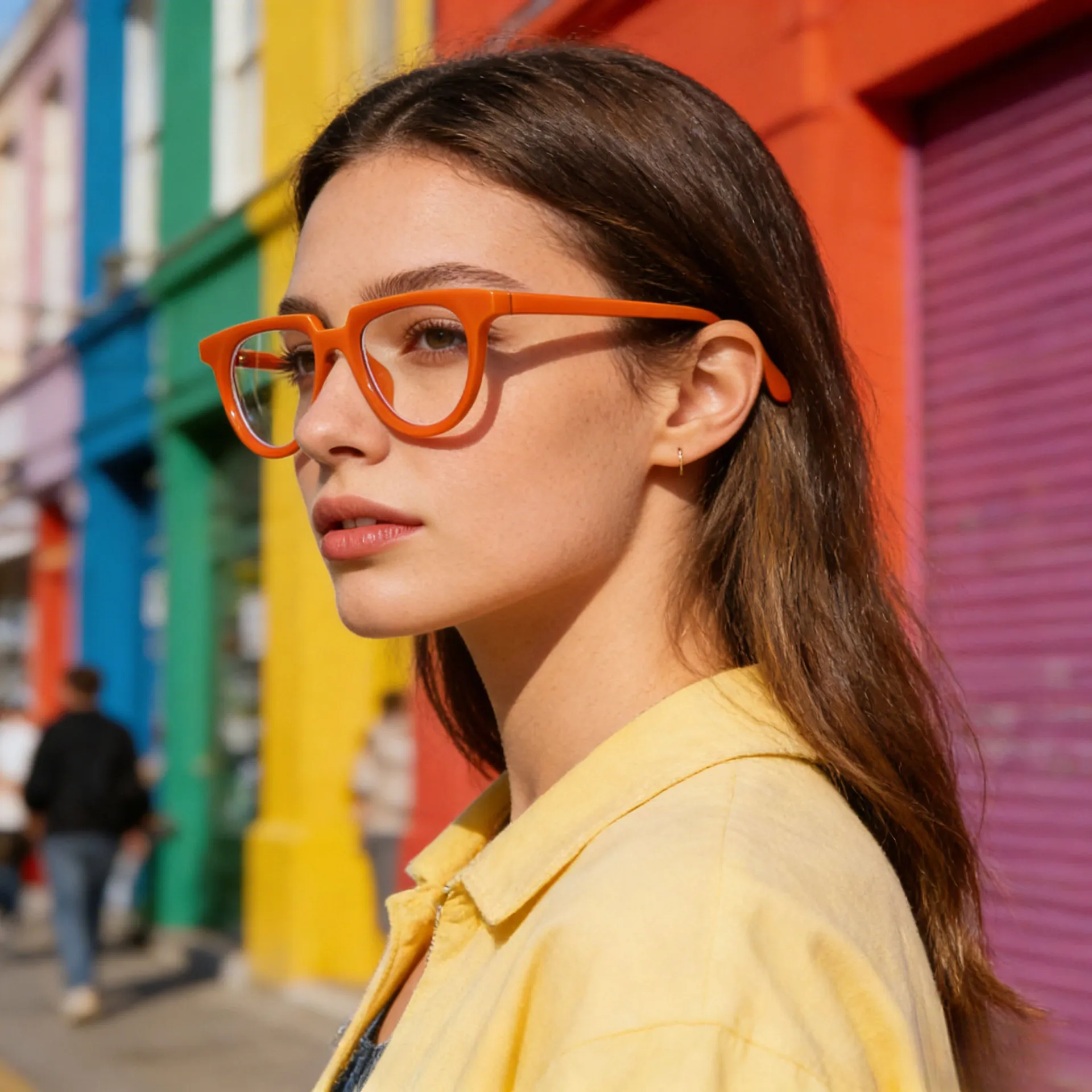 Mode Ovaal Half-Rand Brilmontuur Dames Anti-Blauw Licht PC Optische Brillen Retro Street Style Rustbril