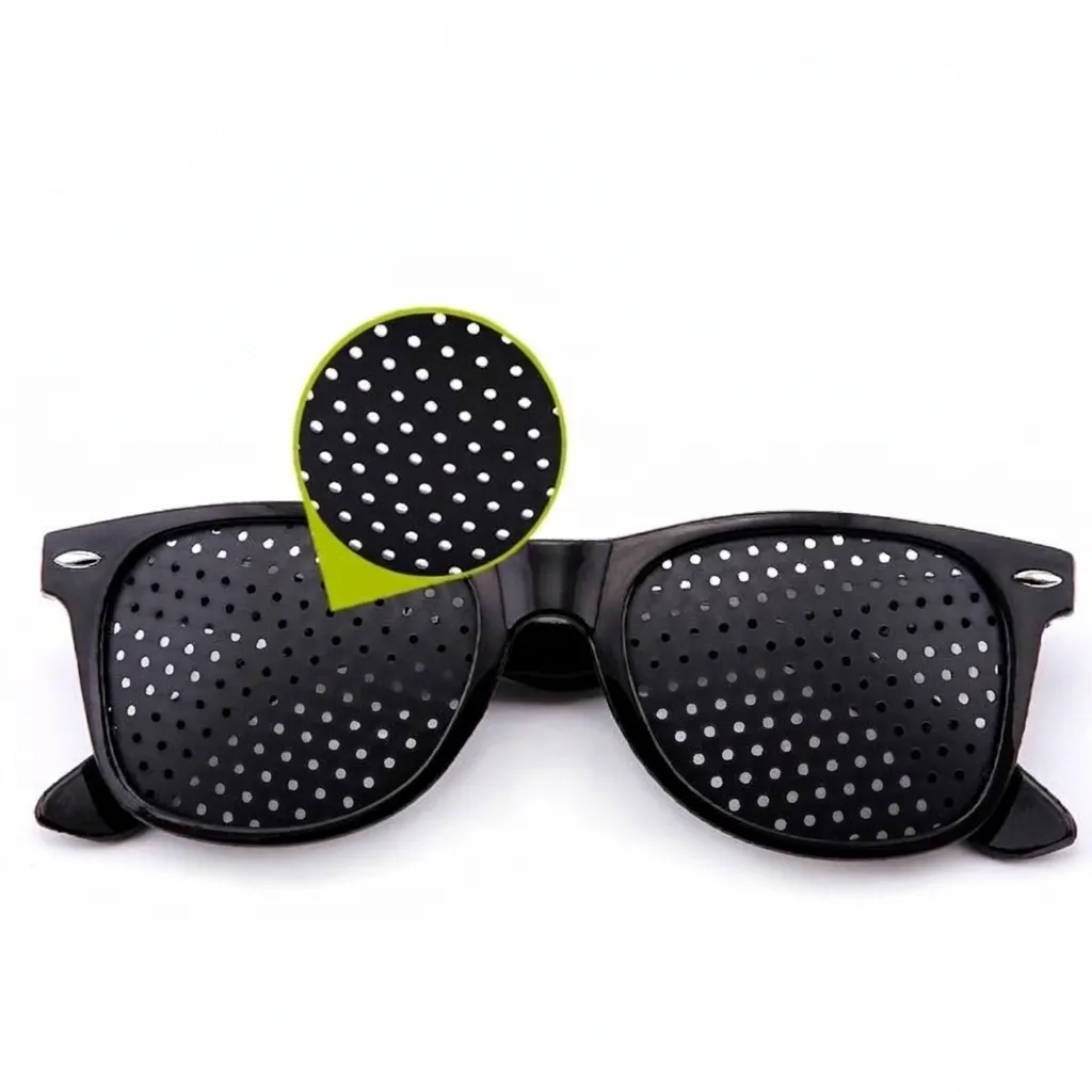 Professional Pinhole Glasses For Vision Correction Stenopeic Glasses Sun Protection Polycarbonate Full Frame Eyewear For Men Women