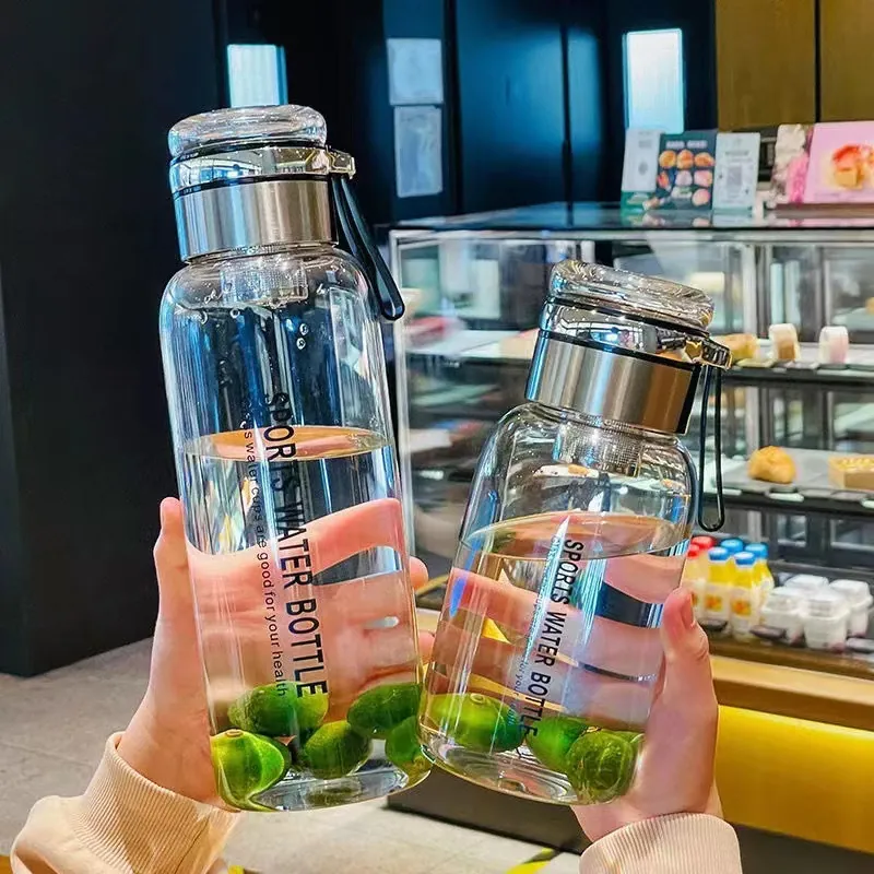 Hitzebeständige Glaswasserflasche Mit Edelstahlsieb Tragbare Sportflasche Mit Großer Kapazität Schützende Neoprenhülle Auslaufsicheres Reise Trinkgeschirr Für Das Büro