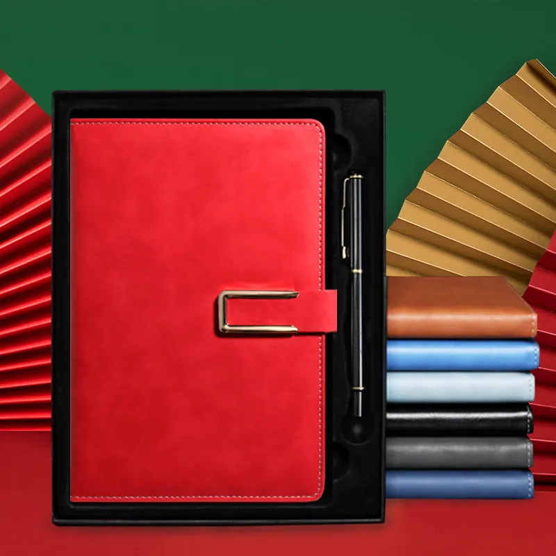 Premium Business Kunstleder A5 Notizbuch Geschenkbox Set Mit Schnalle Unterschriftenstift Für Büro Schule Schreibwaren