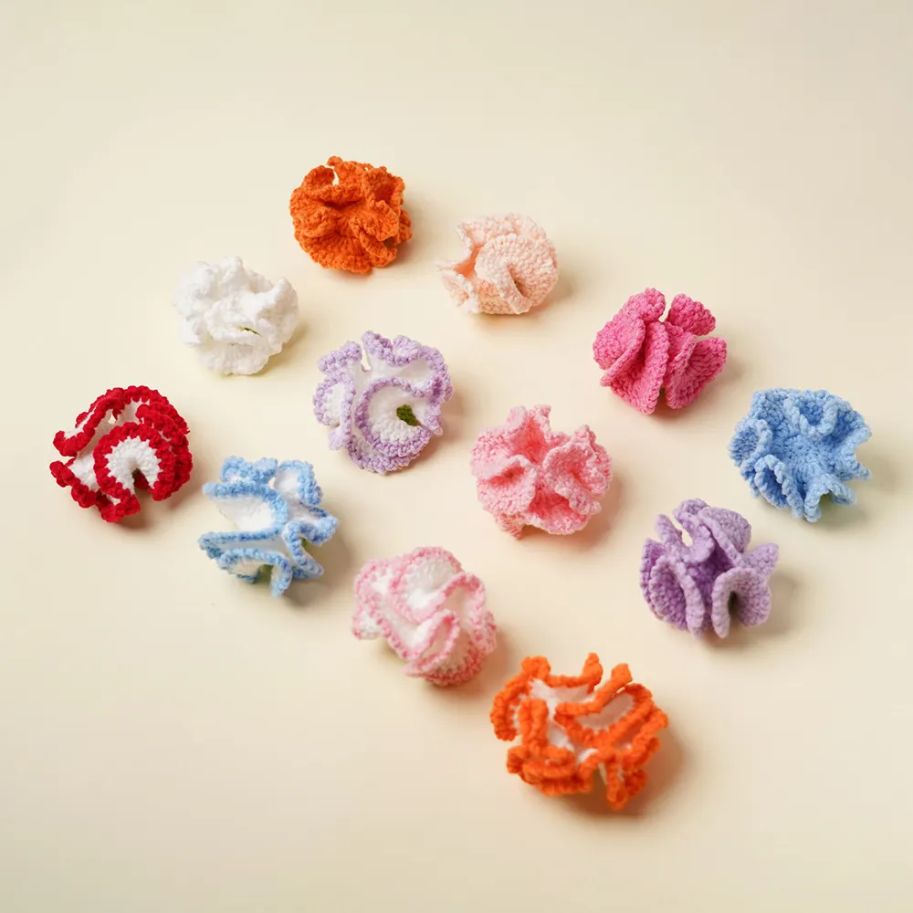 Handgemaakte Gehaakte Anjer Bloemhoofd Gebreide Kunstbloem Stems Materiaal Gezellig Huisdecoratie Cadeau Voor Moederdag