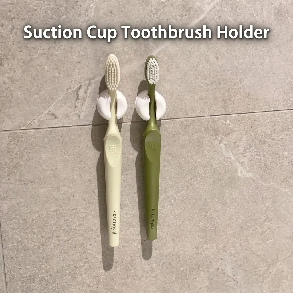 Saugnapf Zahnbürstenhalter Wandmontage Stanzfrei PVC Kreisförmig Mini Zahnbürstenkopf Aufbewahrung Clip Kappen Für Badezimmer Haus