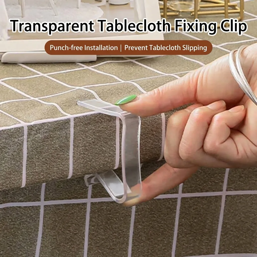 Klare Kunststoff Tischdeckenklammern Transparent Tischdecke Gewichte Halter Flexibel Rutschfest Unsichtbar Abdeckung Klemmen Für Haus Küche Esstische